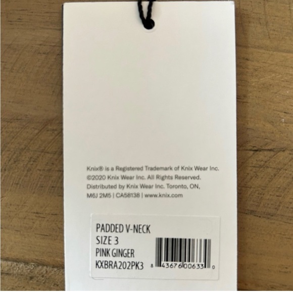 Pink Knix padded V-neck bra, Size 3 - Picture 2 of 4